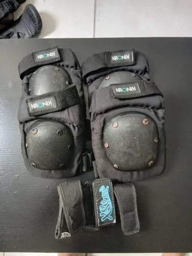 kit protecao kronik(joelheira + cotoveleira + munhequeira)