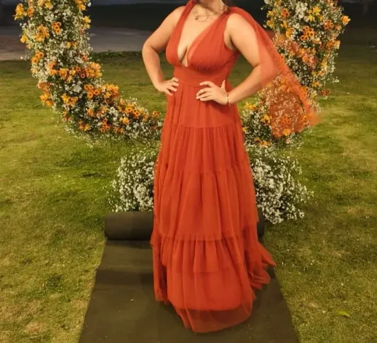 Vestido Longo Terracota