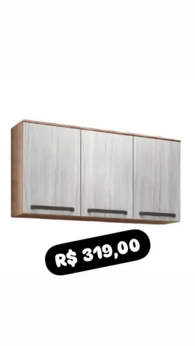 Armário Aéreo 3 Portas - Design Moderno