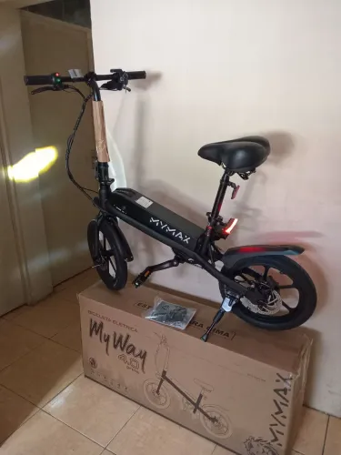 BICICLETA ELÉTRICA EBlKE MIMAX PRETA NOVA.
