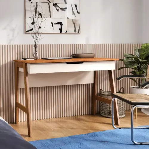 Escrivaninha Aparador Parma 1 Gaveta Sala Quarto Escritório Multiuso Novo Pronta Entrega