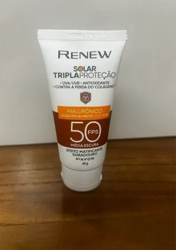 protetor solar facial renew com cor - fps 50 - 40g