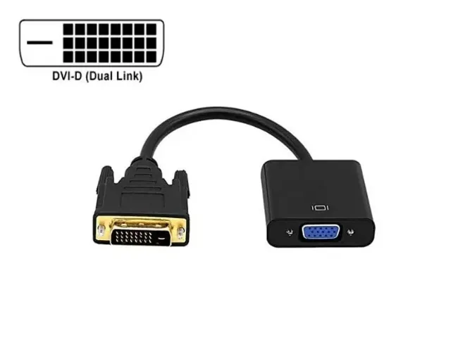 Adaptador Conversor DVI-D Macho para VGA Fêmea