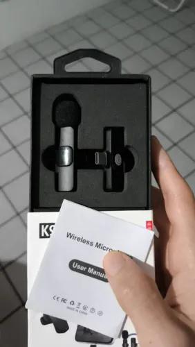 Microfone sem fio K9 - entrada USB-C