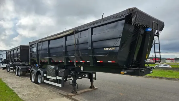 Rodocaçamba Facchini Ano 22 35m³ Dolly Rebaixado Lona Fácil Sem Pneus Pronta Entrega