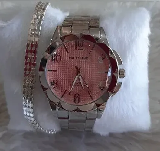 Relógio feminino com pulseira a prova de água Prata