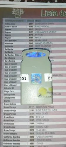 Cartucho HMP/IMP 001 - mais 7 pag. Lista de Músicas