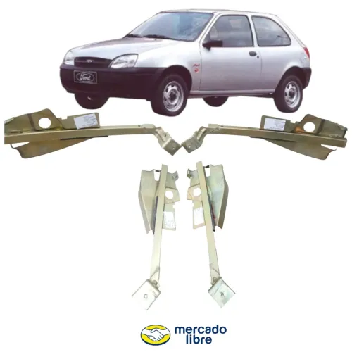Par De Guia Do Vidro Do Ford Fiesta E Courier 