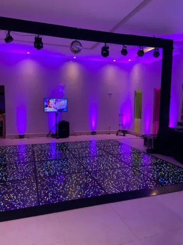 Pista de dança com luzes de LED para eventos