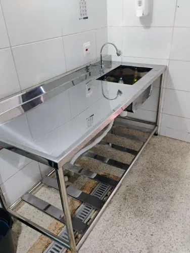 Bancadas em aço inox , fabricamos , frete grátis