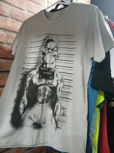 CAMISA CINZA TEMA POPAI TAMANHO P VALOR 29,99