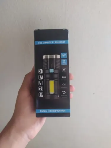 Lanterna Forte Led Super Potente 1500m 4 Luminária Recarregável Usb Portátil Ultra Brilhan