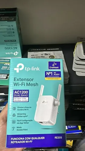 Extensor/Repetidor de Sinal TP-Link RE305 / 2.4GHZ / 5GHZ - 1200MBPS / Novo Lacrado