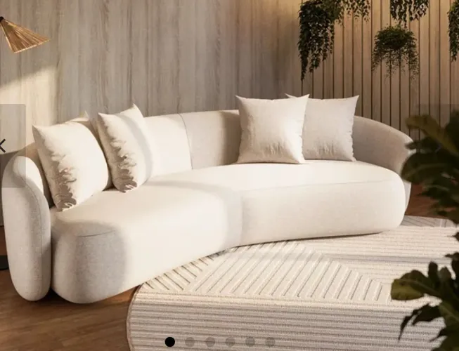 Sofa curvo orgânico lindo - no plástico 