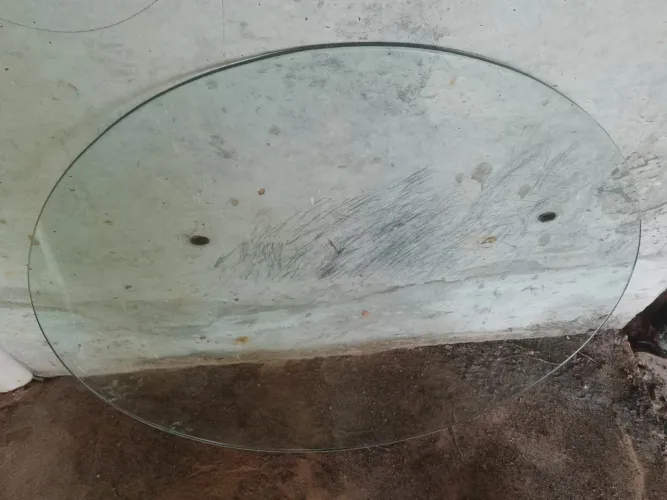 Dois tampo de mesa de vidro