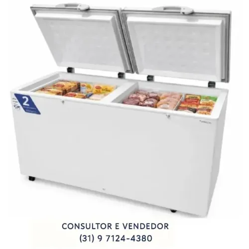 Freezer Horizontal 2 Tampas 503 Litros Fricon