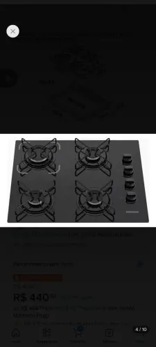 Cooktop Itatiaia Essencial 4 Bocas Preto