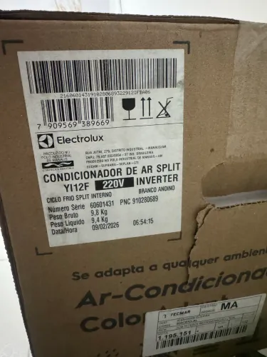 Ar condicionado Electrolux 12000btus - Novo/lacrado/na caixa