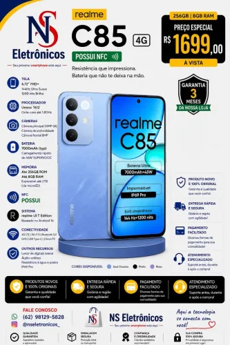 Realme c85 4G NFC 256GB 08GB RAM NOVO LACRADO ENTREGAMOS GRÁTIS