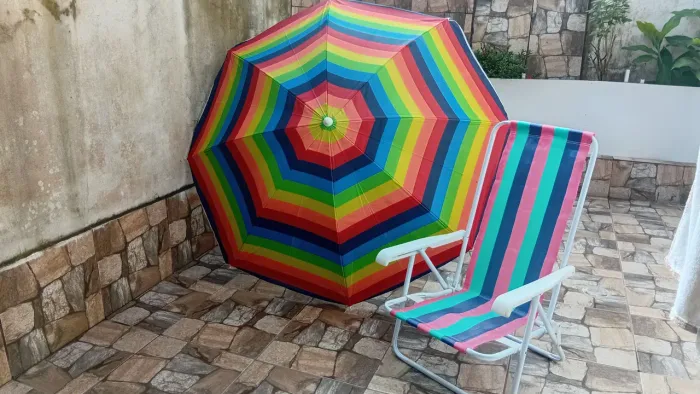 Conjunto; Guarda sol & cadeira de praia