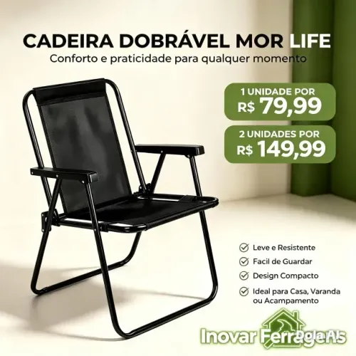 Cadeira Alta de Camping Mor