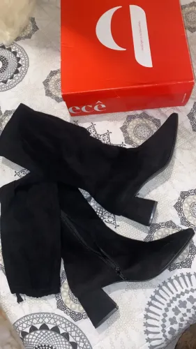 Bota camurça cano alto- Bebecê