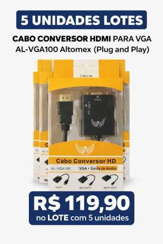 Conversor HDMI para VGA com Áudio Altomex