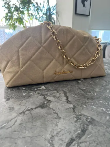 Bolsa de Couro Bege - Luiza Barcelos- linda
