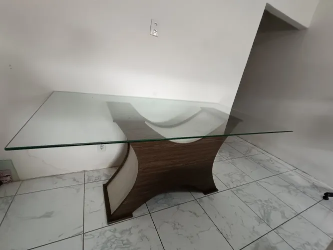 Mesa de Jantar Base + Vidro 1,80 x 39cm