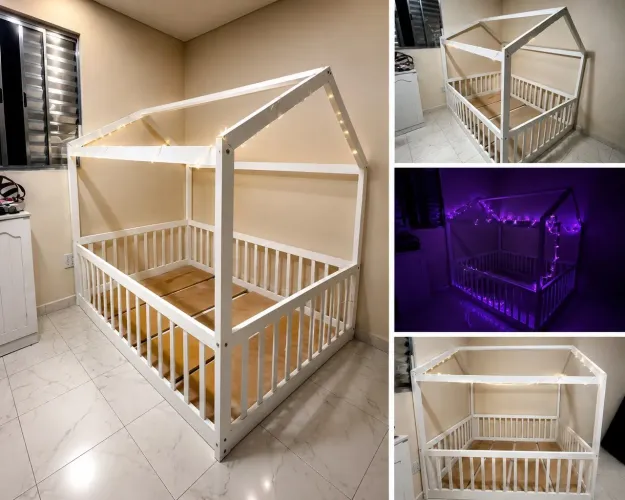 CAMA INFANTIL CASINHA MONTESSORIANA - LINDA E SUPER CONSERVADA!