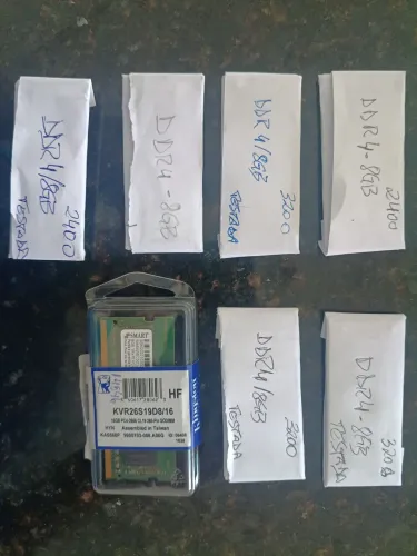 Vendo memórias DDR4 8GB valor lote 7x350= 2.450,00