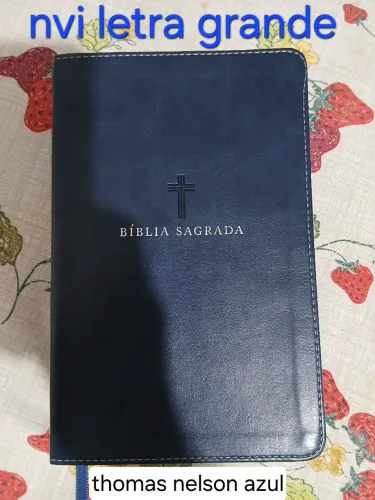Biblia nvi letra grande azul marinho