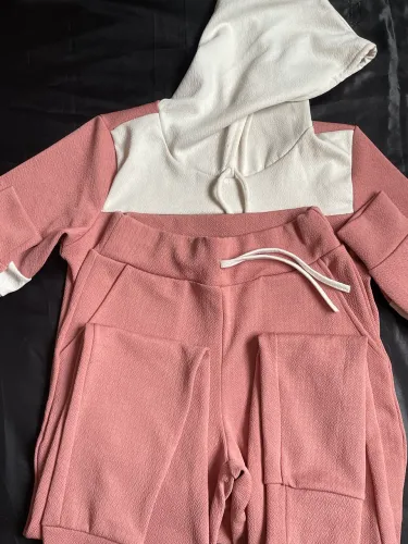 Conjunto de frio rosa feminino tamanho M