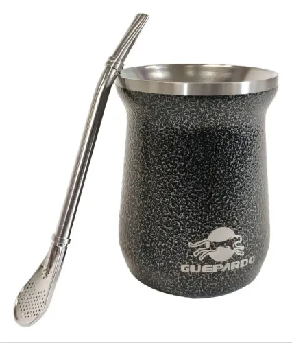 Cuia térmica 230ml Aço Inox Preto 