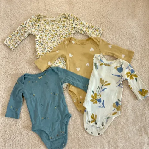 4x Body Manga Longa Carter's 3 meses