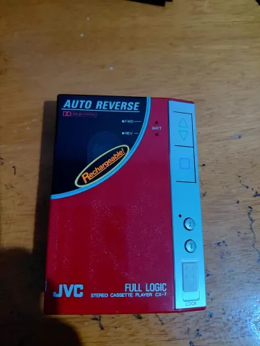 Toca Fitas JVC CX-7K Auto Reverse Raro ACOMPANHA CAPA ORIGINAL - NÃO TEM FONE DE OUVIDO.