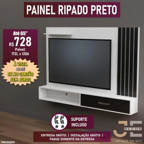 Painel em mdf até 65 polegadas