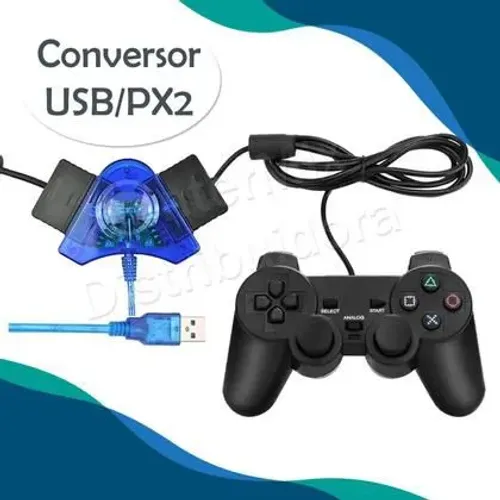 Adaptador USB Duplo para Controles PS1 / PS2