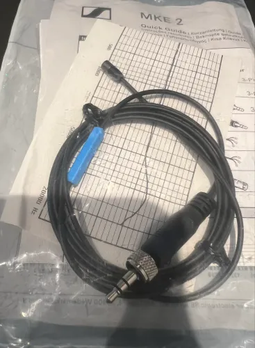 Microfone  Sennheiser MKE 2-EW completo 