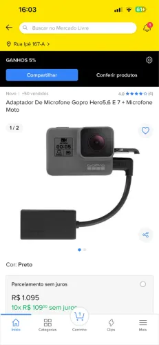ADAPTADOR MICROFONE GOPRO
