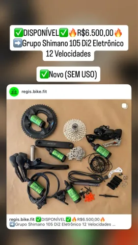 ?DISPONÍVEL?R$6.500,00? ?Grupo Shimano 105 Di2 Eletrônico 12 Velocidades ?Novo (SEM USO)