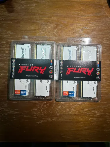 Memória Ram Kingtson RGB DDR5 CL30 32gb 2x16gb 6000MHz Fury Beast White