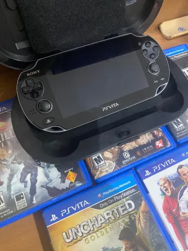 PSVITA SLIM + 5 JOGOS + CASE + CAIXA