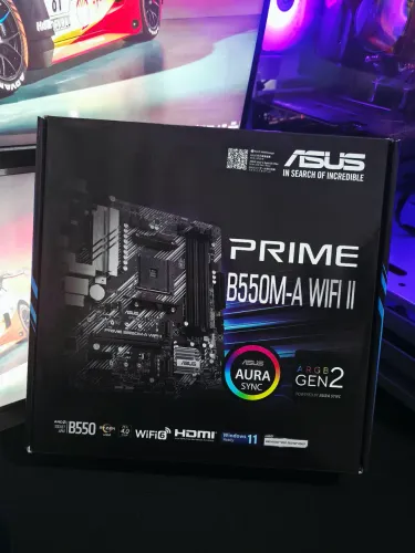 Placa-Mãe Asus Prime B550M-A Com Wifi 6 E Bluetooth Socket AM4