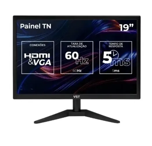 Monitor 19" LED PC-TECH SG1903VH HDMI/VGA - Novo Loja Coimbra Computadores