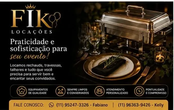 Aluguel de réchauds para eventos