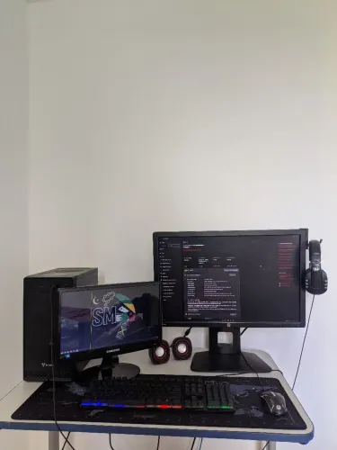 PC COMPLETO COM 2 MONITORES, i3, 8GB DE RAM, SSD + HD, TECLADO, MOUSE, HEADSET RGB