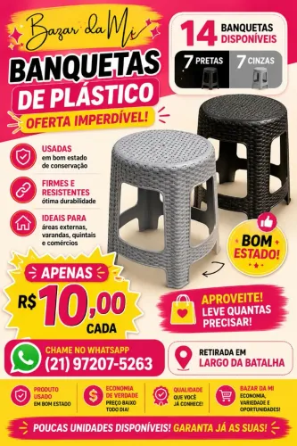 Banqueta plástico 