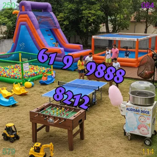 Locação de Brinquedos e Mesa de Ping Pong com segurança.