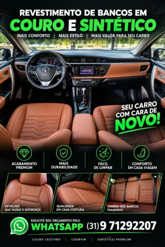 BANCOS DE COURO LEGÍTIMO